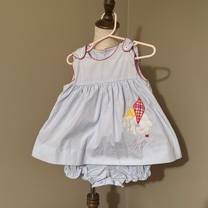 Petit Ami Toddler Embroidered Kite Dress